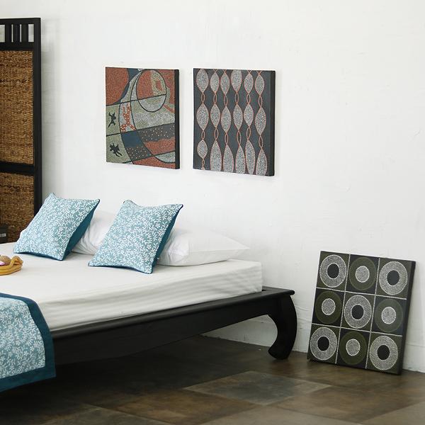 インテリア　大きな　バリ　タイ　オリエンタル　雑貨　アート　絵　ペイント　アジア アジアン雑貨 バリ アート ペイント インテリア デコレーション 絵画