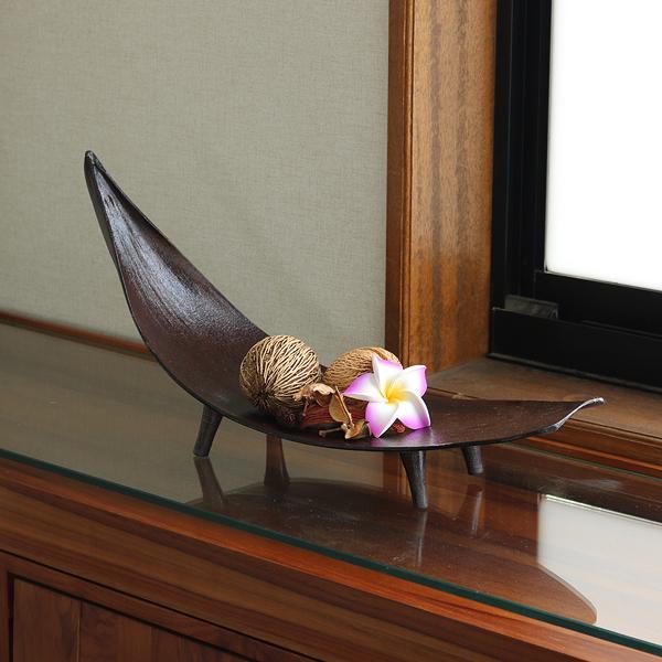 アジアン雑貨 バリ 小物入れ デコレーショントレイ ココナッツリーフ