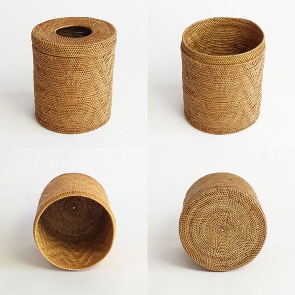 アジアン雑貨 バリ 収納ケース ゴミ箱 バスケット おしゃれ ラウンド