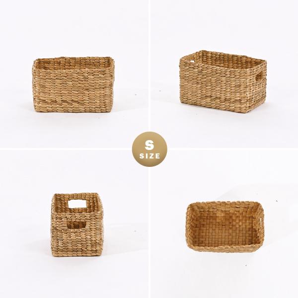 アジアン雑貨 収納カゴ 小物入れ バスケット Sサイズ ウォーター