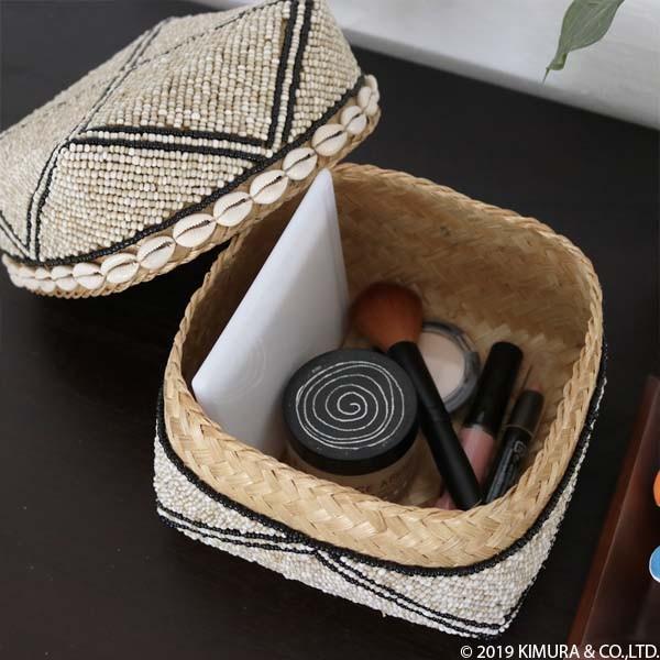 アウトレット かご 収納 バスケット ビーズ バンブー ソカシ Mサイズ