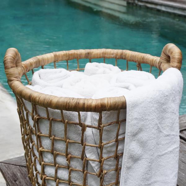 アジアン バリ島 バスケット かご 3点 セット リゾート 収納 家具 オブジェ