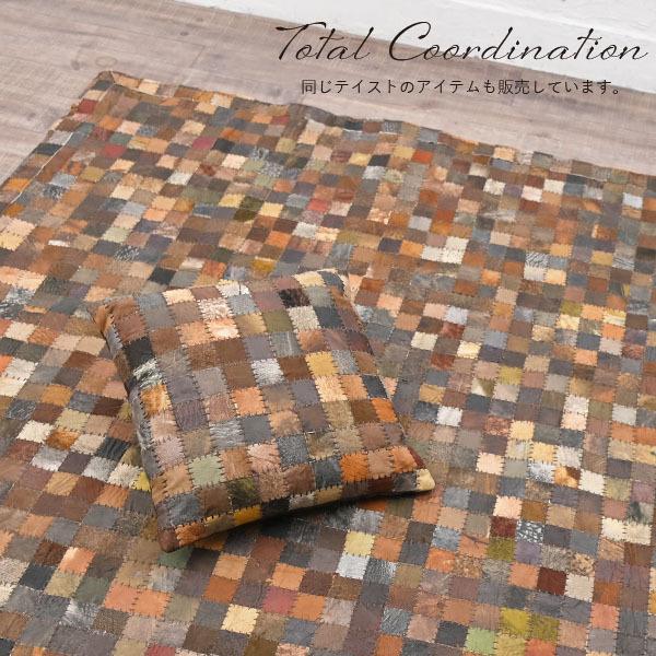 ラグ カーペット 140×200cm レザー ヴィンテージ インダストリアル