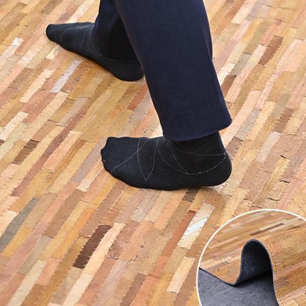 ラグ カーペット 140×200cm レザー ヴィンテージ