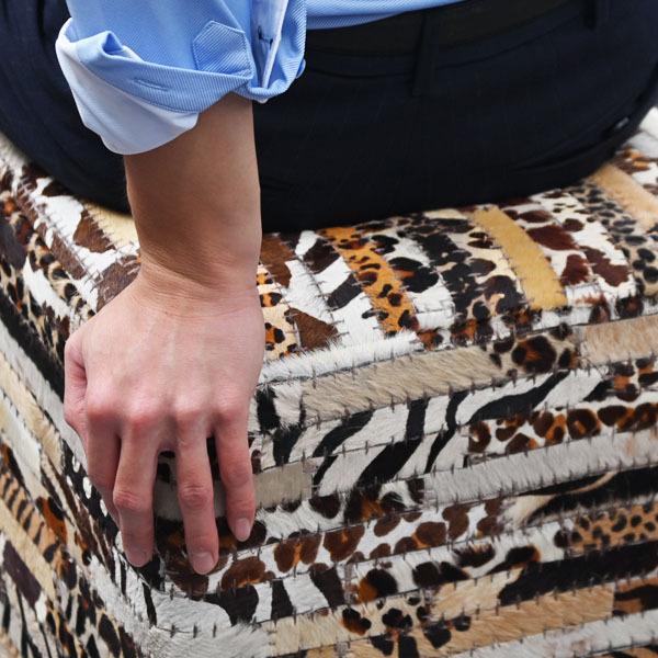 アンティーク　アニマル柄　ラタン座椅子 NC030HP7 ラタン 座椅子 1脚 | 【SR-net】Sunflower Rattanの卸販売サイト