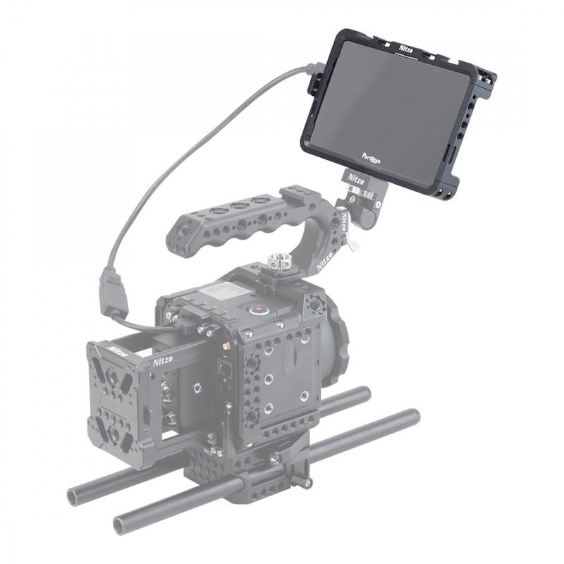 Nitze Portkeys LH5P/LH5PII専用ケージ サンフード、HDMIクランプ付き 