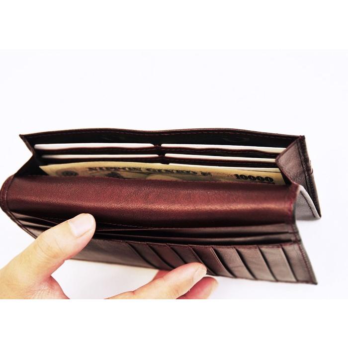 ロングウォレット 長財布 本革・ジャーマンブル(ドイツ産雄牛 ロングウォレット 長財布 本革・ジャーマンブル(ドイツ産雄牛