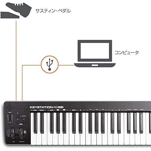 M-Audio USB MIDIキーボード 49鍵 ピアノ音源ソフト付属 Keystation49 