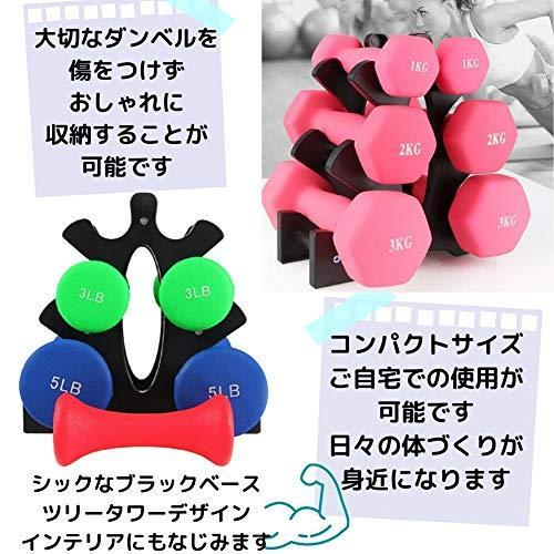 い出のひと時に とびきりのおしゃれを Shantrip 卓上 3段 ダンベル ホルダー ラック 収納 保管 トレーニング エクササイズ フィットネス ジム Materialworldblog Com