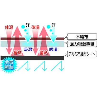 アストロ 保温・除湿シート シングルサイズ ブラウン アルミ蒸着 不織布 強力吸湿 ドライ 614-63｜lanihonua｜07
