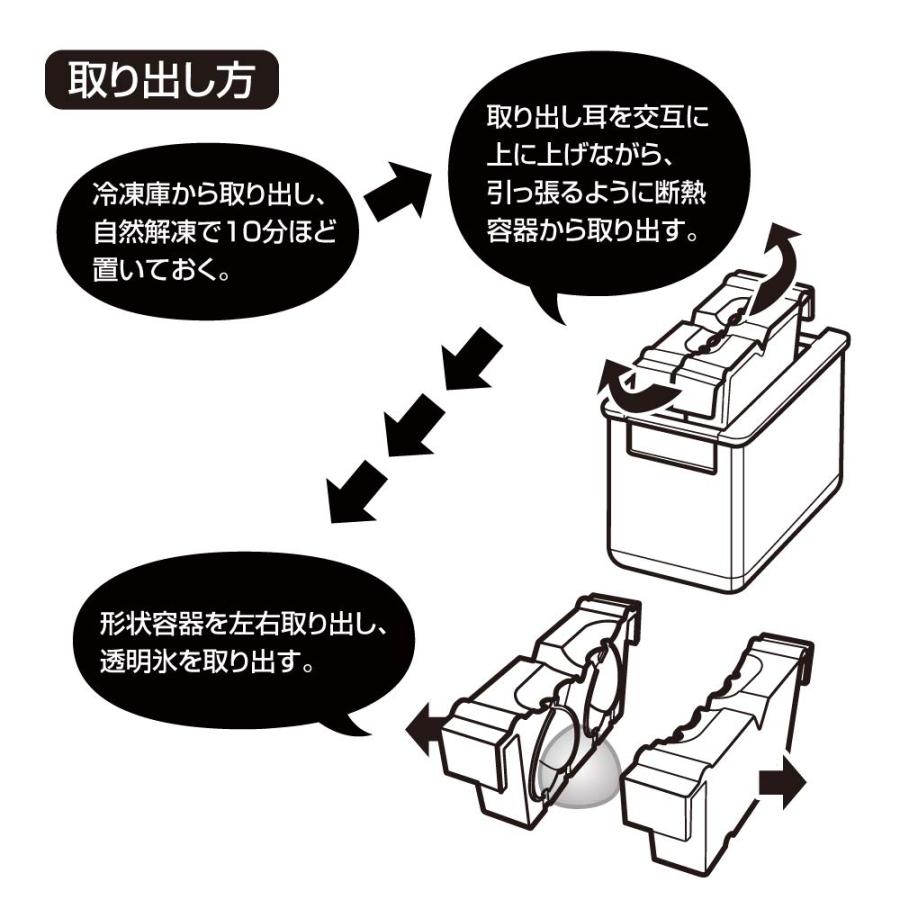 ドウシシャ 製氷器 透明氷 ハート型 2個 DCI-20HT｜lanihonua｜07