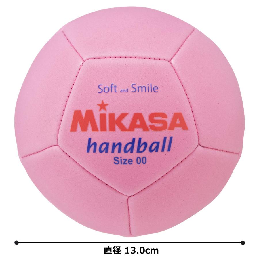 ミカサ(MIKASA) スマイルハンドボール 00号(直径14cm・レジャー用)マシン縫い ピンク STPEH00-P 推奨内圧0.20~0.30(k｜lanihonua｜06