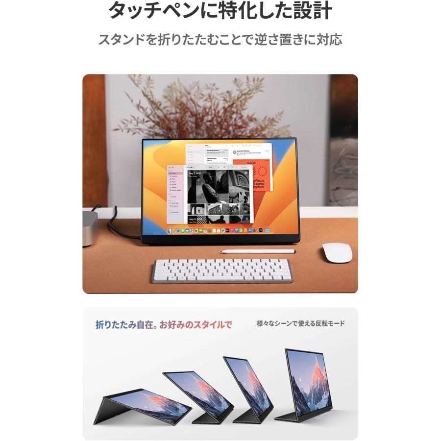 EWEI LO-133PF　モバイルモニター Full HD 13.3 EHOMEWEI モバイルモニター 13.3インチ 有機EL FHD 4K