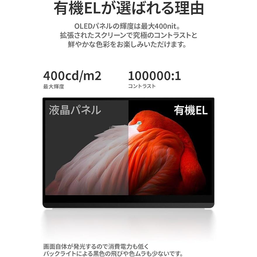 EHOMEWEI モバイルモニター EHOMEWEI RO-160NU 16インチ 高性能 4K 高