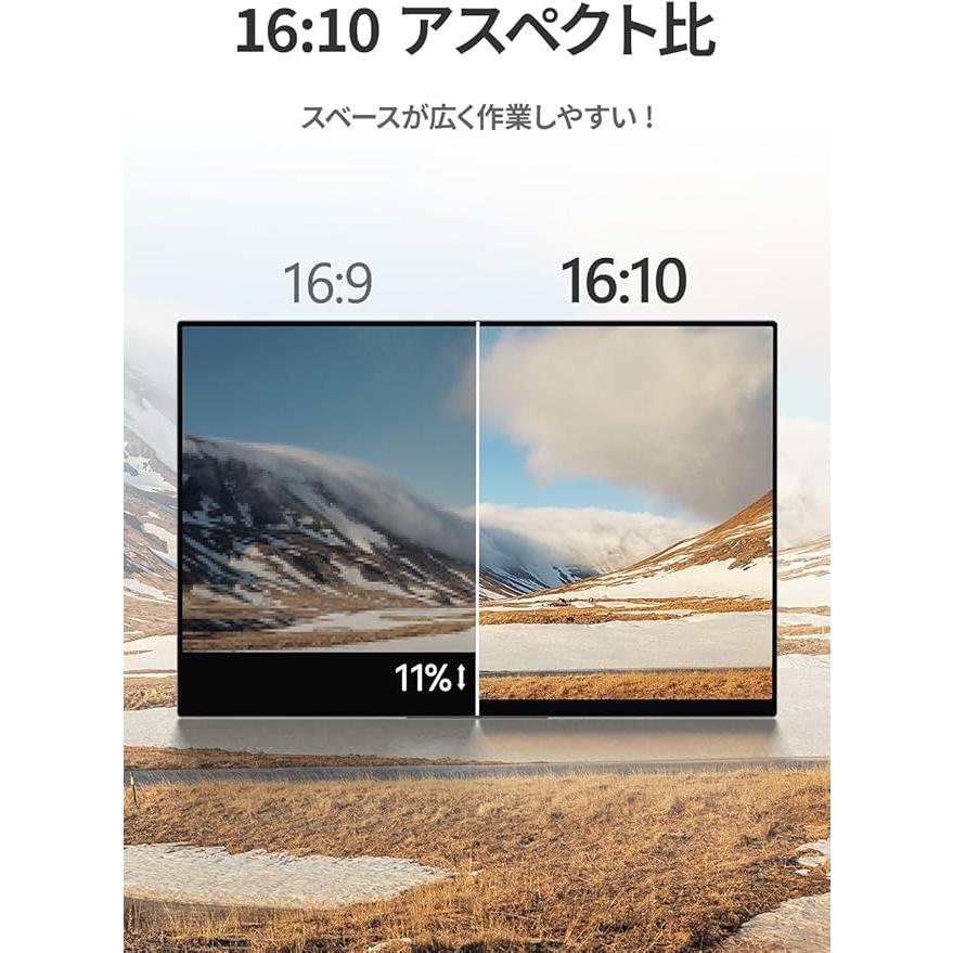 EHOMEWEI モバイルモニター EHOMEWEI RO-160NU 16インチ 高性能 4K 高