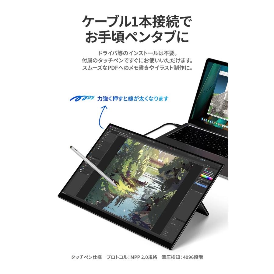EHOMEWEI モバイルモニター EHOMEWEI ROG-160PQ 16インチ 高性能 3K