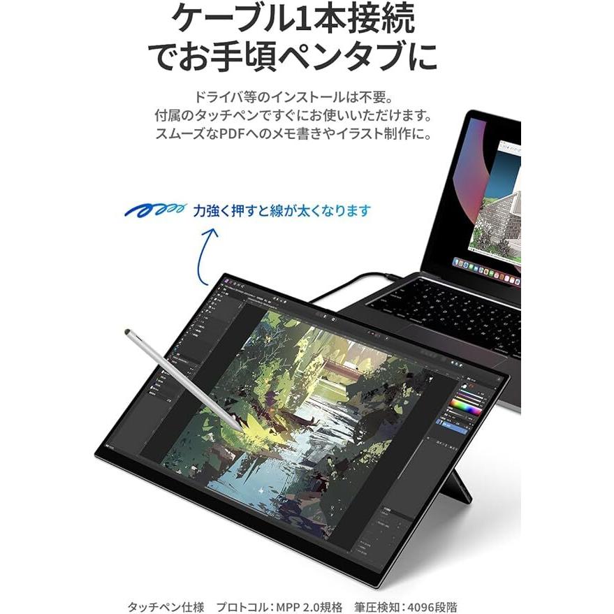 EHOMEWEI モバイルモニター EHOMEWEI RQG-173PU ゲーミングモニター