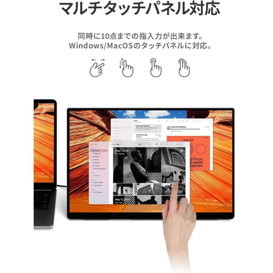 EHOMEWEI モバイルモニター EHOMEWEI RQG-173PU ゲーミングモニター