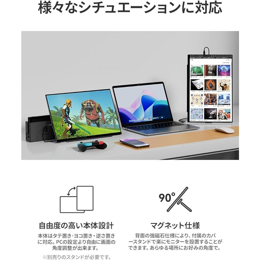 EHOMEWEI モバイルモニター SP-156NW 15.6インチ 144Hz 2.5K QHD EHOMEWEI モバイルモニター SP-156NW 15.6インチ 144Hz 2.5K QHD