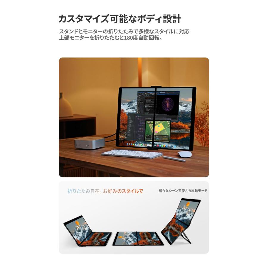 EHOMEWEI モバイルモニター EHOMEWEI XP-142NW デュアルモニター 2.5K