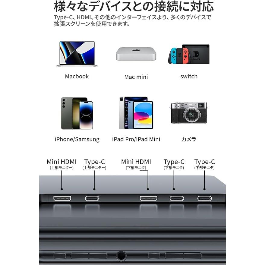 EHOMEWEI モバイルモニター XQ-156NF 高性能 デュアル EHOMEWEI モバイルモニター XQ-156NF 高性能 デュアル