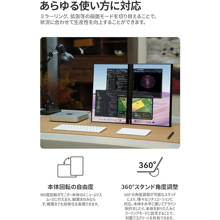 EHOMEWEI モバイルモニター XQ-156NF 高性能 デュアル EHOMEWEI モバイルモニター XQ-156NF 高性能 デュアル