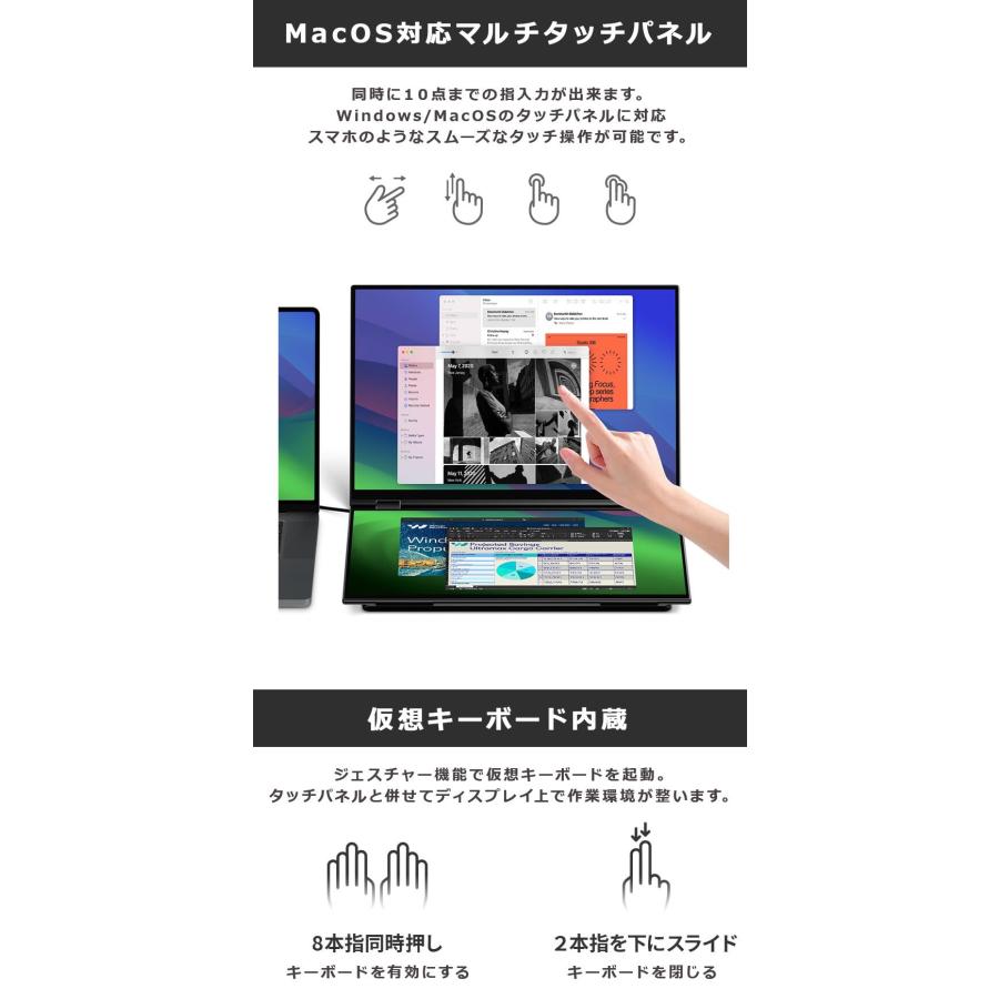 EHOMEWEI モバイルモニター EHOMEWEI XQ-156PF（アウトレット品