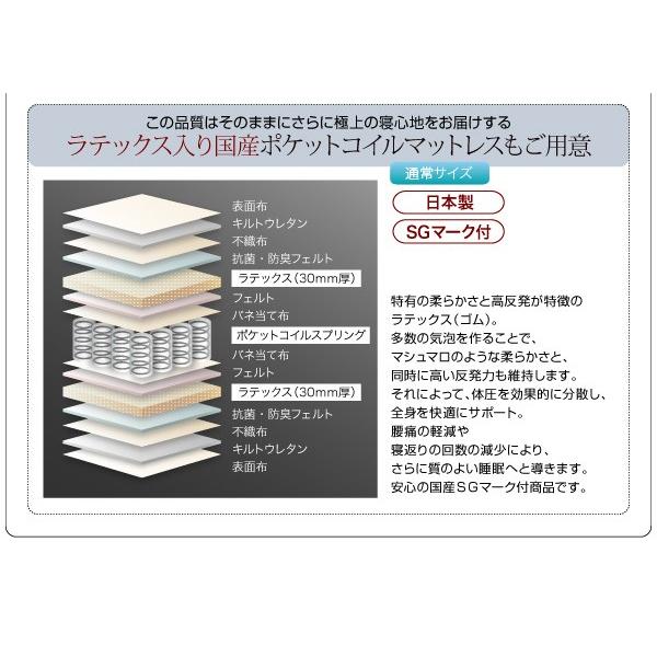 照明・棚付きフロアベッド ラテックス入り国産ポケットコイルマットレス セミダブル |  | 11