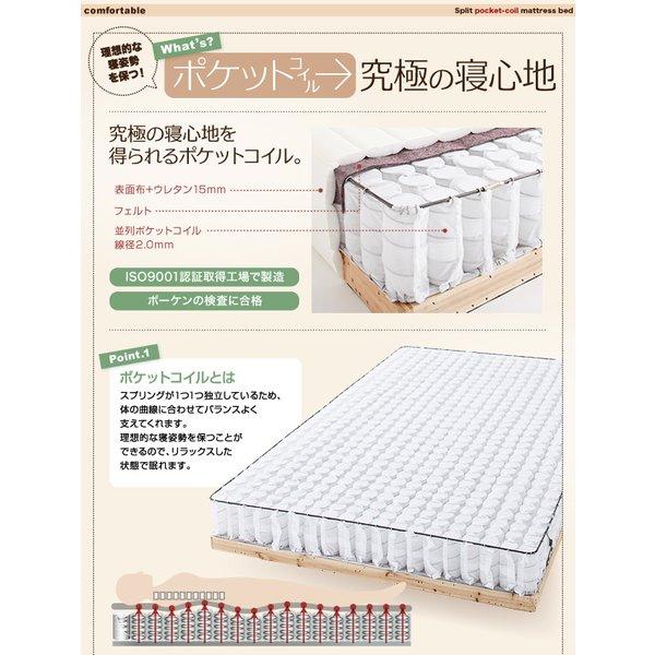 マットレスベッド 分割式 移動ラクラク マットレスベッド ポケットコイルマットレスタイプ セミシングル 脚30cm |  | 10
