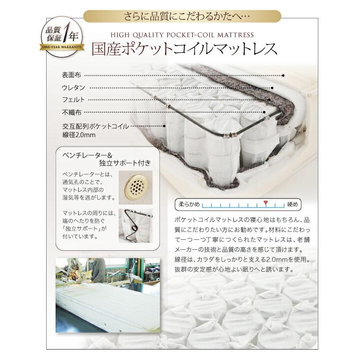 フロアベッド ダブル フランスベッド マルチラススーパースプリングマットレス付 | フランスベッド | 14