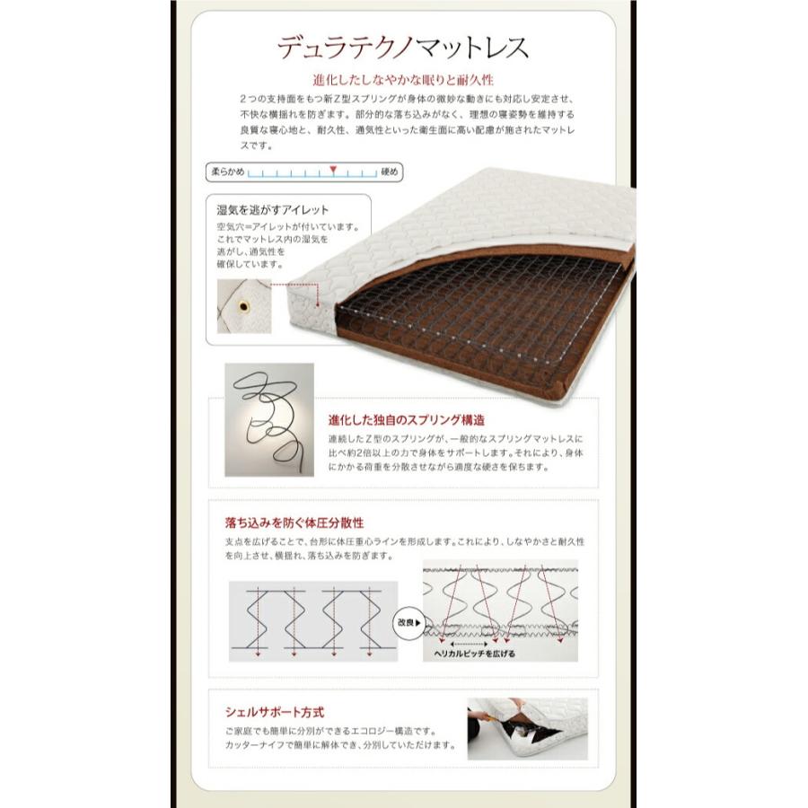 フロアベッド ダブル フランスベッド マルチラススーパースプリングマットレス付 | フランスベッド | 17