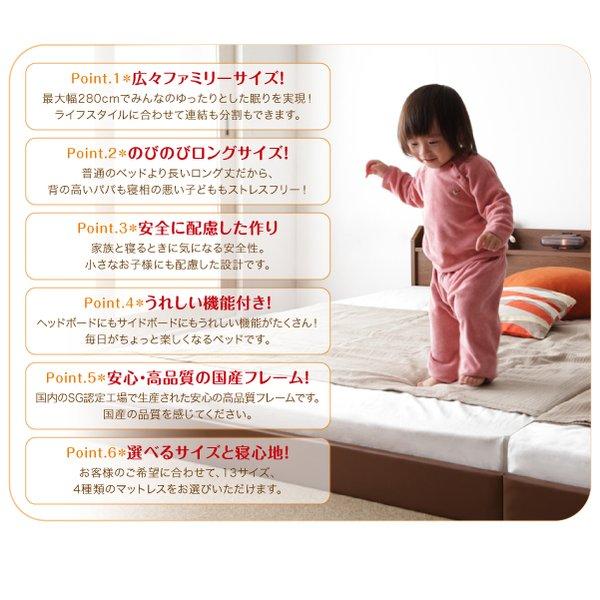 連結ベッド シングル 国産ボンネルコイルマットレスハード付き ロング丈 |  | 02