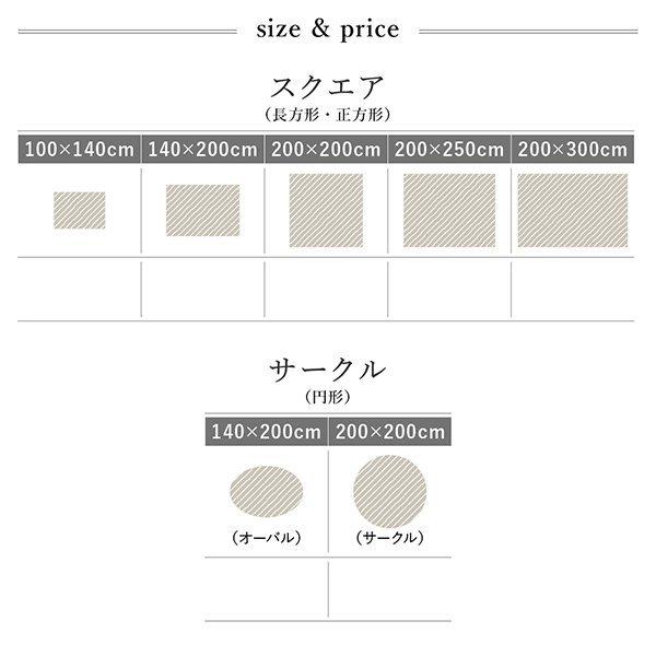 ラグ グラデーションミックスシャギーラグ 200×200cm : LANRANヤフー店