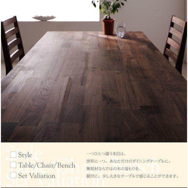 ダイニング 5点セット(テーブル+チェア3+ベンチ1) オーク PVC座 W180 総無垢材 ワイド |  | 02