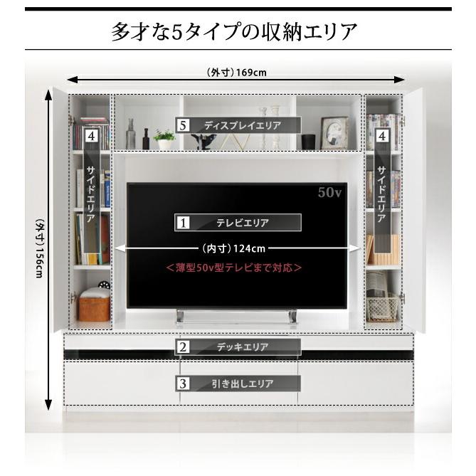 テレビボード 【スタンドロータイプ】 TVボード 鏡面仕上げハイタイプ