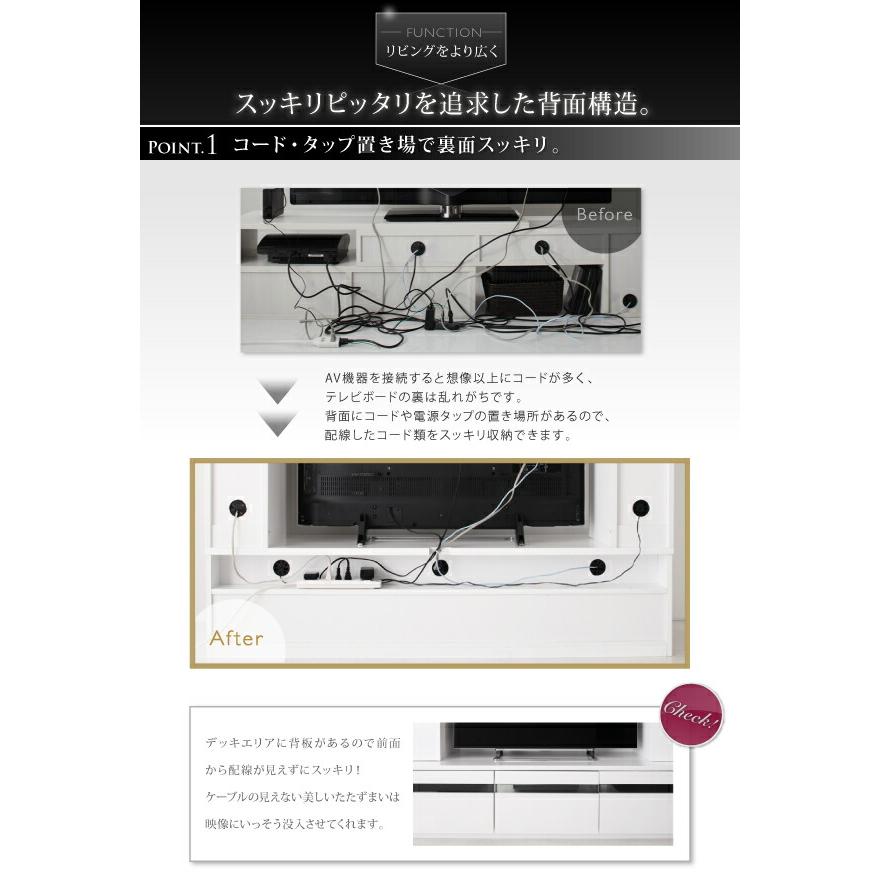 テレビボード 【スタンドロータイプ】 TVボード 鏡面仕上げハイタイプ