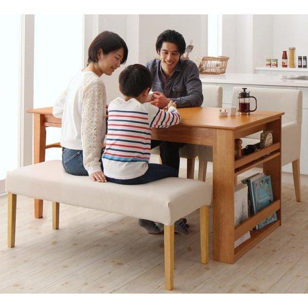 ダイニングテーブル 単品 W120-180 三段階伸長式 エクステンション 式