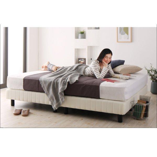 ホテルダブルクッション 脚付きマットレスボトムベッド ベッドフレームのみ マットレス無し セミシングル |  | 09