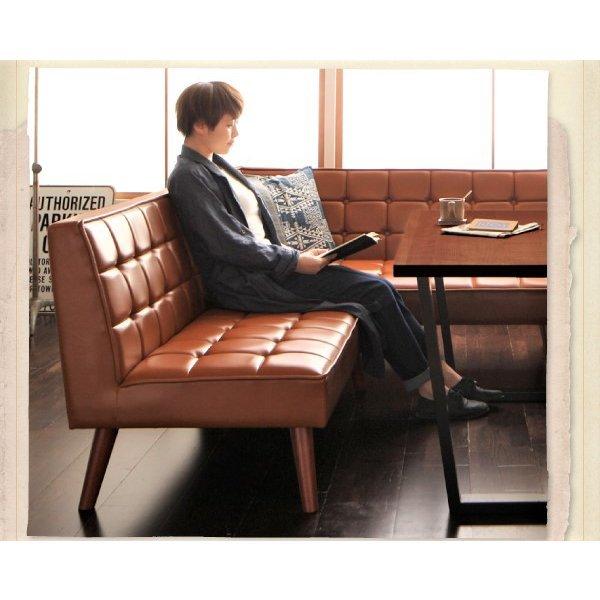 ダイニングソファ 左アーム 2P単品 ヴィンテージ : LANRANヤフー店