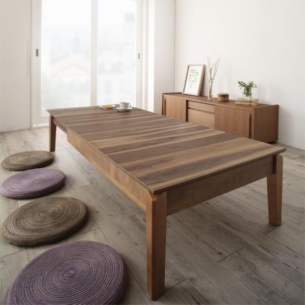 座卓 伸長式3段階 天然木 ウォールナット W120-180　リビングテーブル |  | 15