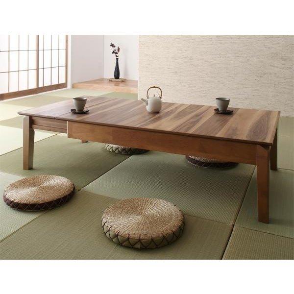 座卓 伸長式3段階 天然木 ウォールナット W120-180　リビングテーブル |  | 16