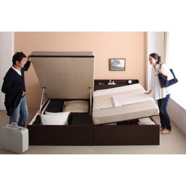 ベッド セミダブル ベッド 跳ね上げ 収納 薄型スタンダードボンネルコイル 縦開き 深さレギュラー お客様組立 |  | 15