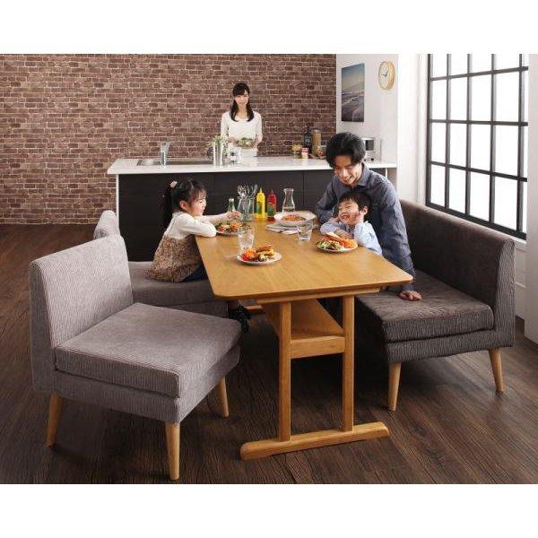 ソファ ダイニングセット棚付き ファミリー 4点セット(テーブル+2人掛けソファ1脚+1人掛けソファ2脚) 幅150 |  | 14