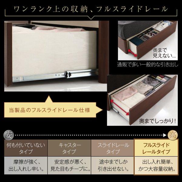 クイーンベッド ベット 収納 ボンネルコイル ライトタイプ 高級ウォルナット材 ワイドサイズ |  | 12