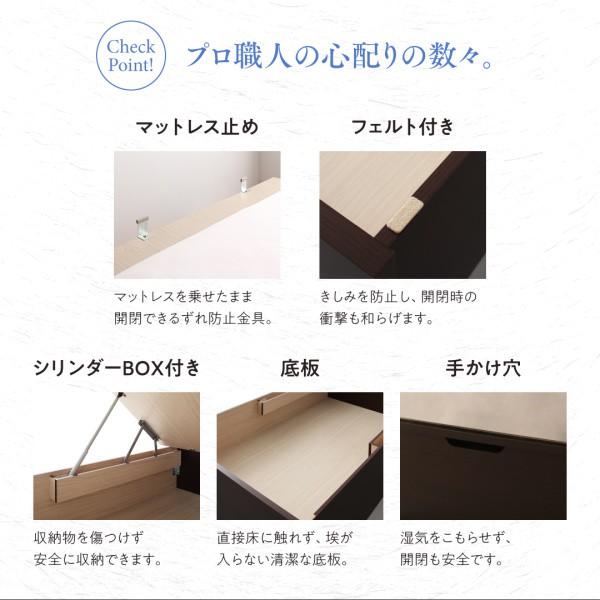 ガス式 ベッド 収納 跳ね上げ キング SS+S 薄型プレミアムポケットコイル 縦開き |  | 09