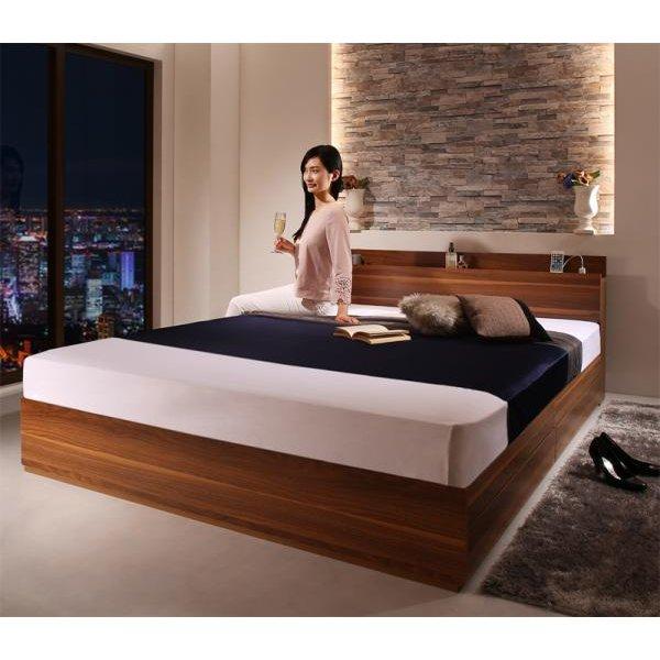 収納ベッド クイーン フランスベッド マルチラススーパースプリングマットレス付 棚 コンセント付 | フランスベッド | 12