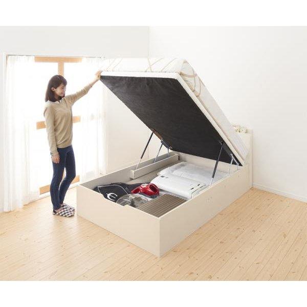 跳ね上げベッド クイーン(SS×2) ラージ フランスベッド マルチラススーパースプリングマットレス付 収納付きベッド 深型 連結 クイーン 縦開 | フランスベッド | 15