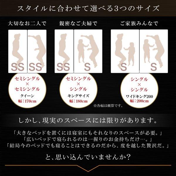 ベッド ガス式 跳ね上げ 収納 ワイドK200 薄型プレミアムポケットコイル 縦開き 深さグランド 組立設置付 :500042666 ...