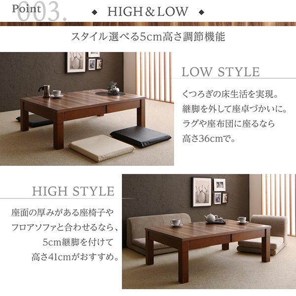 こたつ テーブル 長方形 80×120〜180 3段階伸長式 : LANRANヤフー店