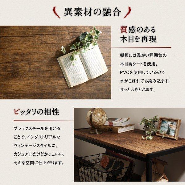 パソコンデスク 80cm リビング収納 ヴィンテージ調 |  | 03